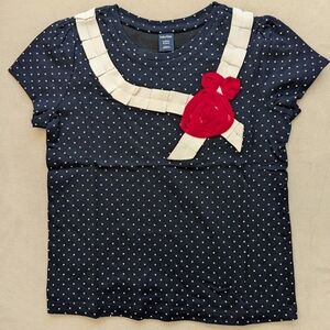 NWT GAP Ribbon And Rosettes Detail Top - size 4